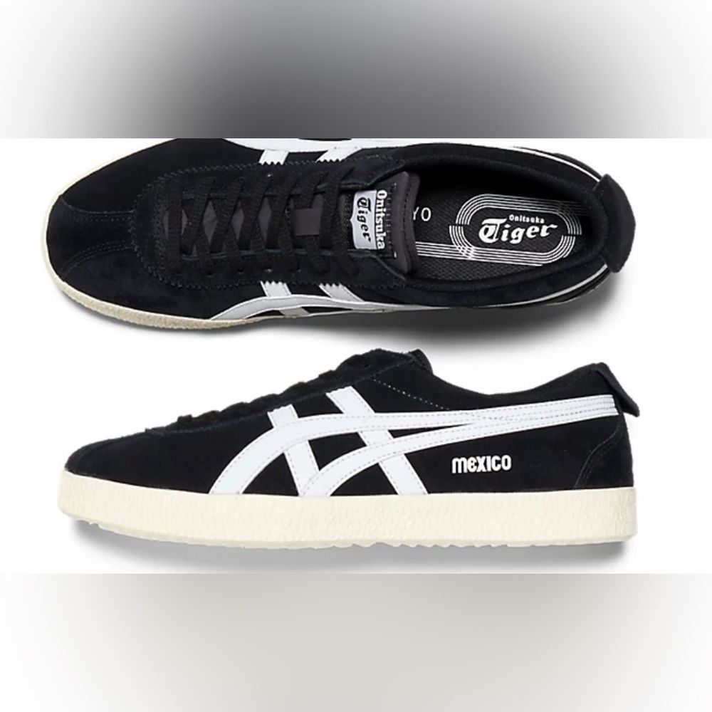 NWT Onitsuka Tiger Mexico Delegation Sneakers Black White Sz Men 5.5/Women 7 - Picture 3 of 15